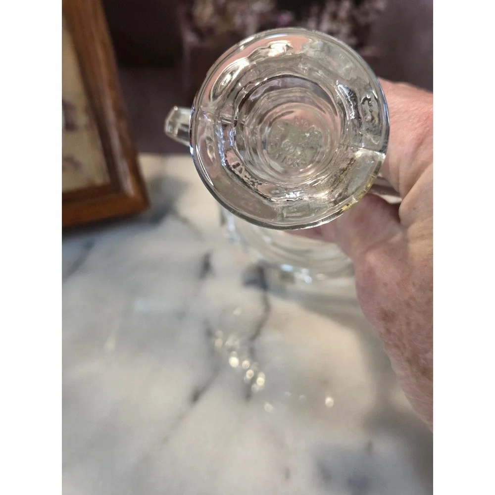 Vintage Glass‎ Crucifix Candle HolderJesus Religious Decor Altar